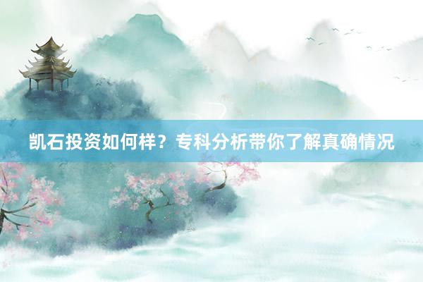 凯石投资如何样？专科分析带你了解真确情况
